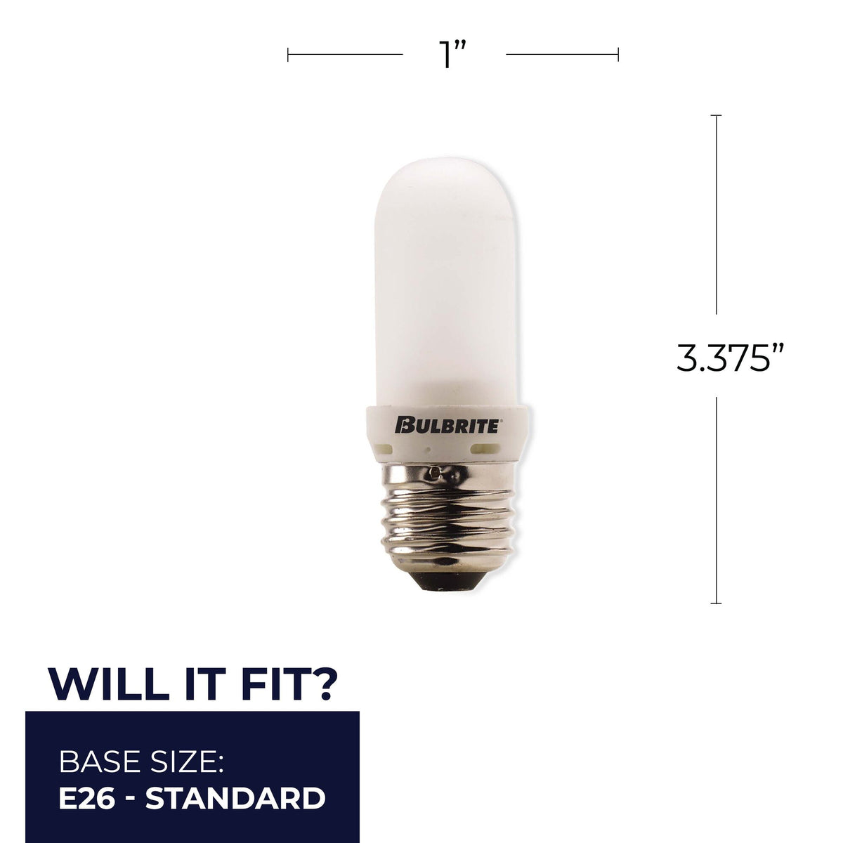 Bulbrite 150W Dimmable Frost T8 E26 Medium BaseHalogen Bulb, 5-Pack