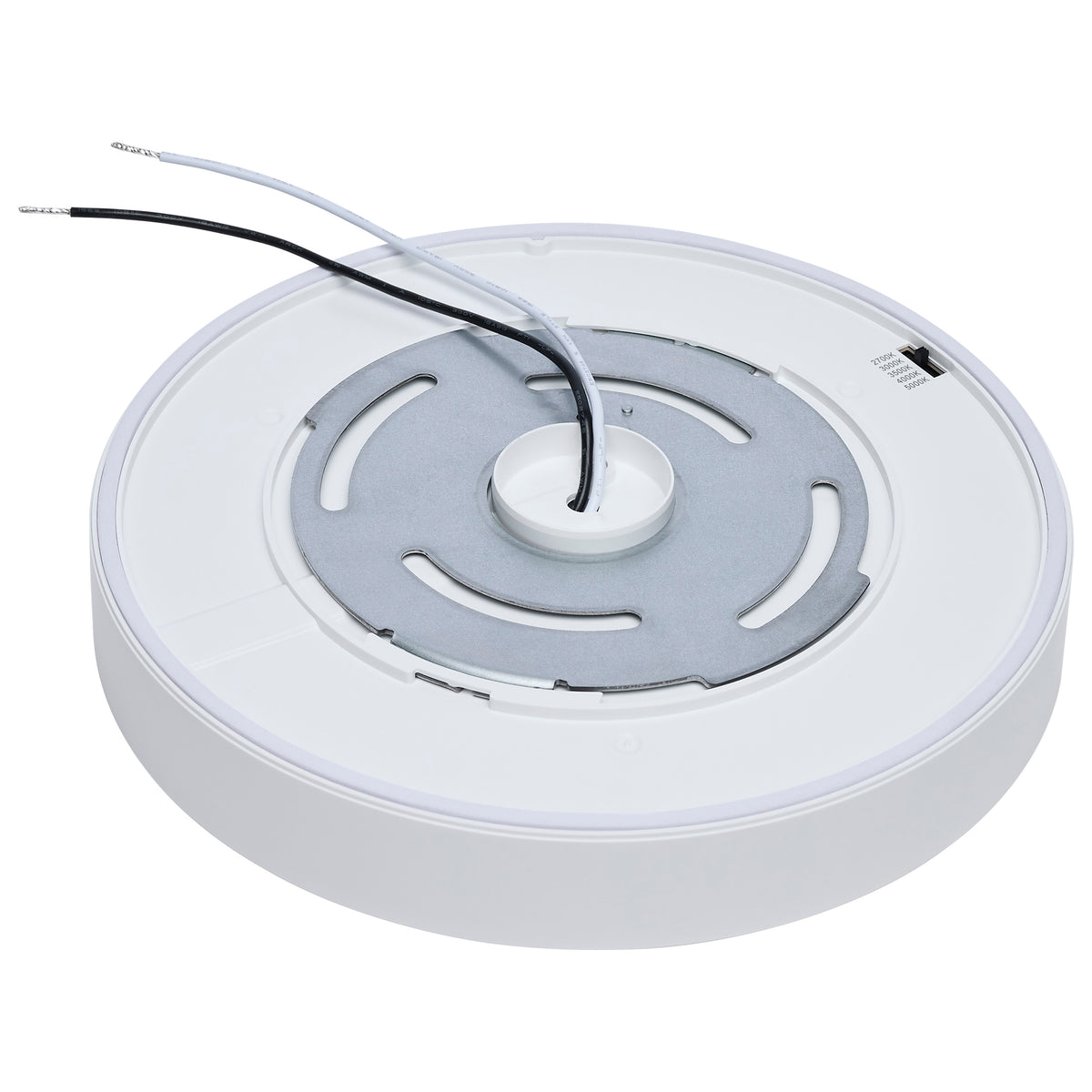 11 Watt 7 Inch Trimless Surface Mount - 27K/3K/35K/4K/5K CCT - Line Voltage Dimmable - White Finish - 120 Volt