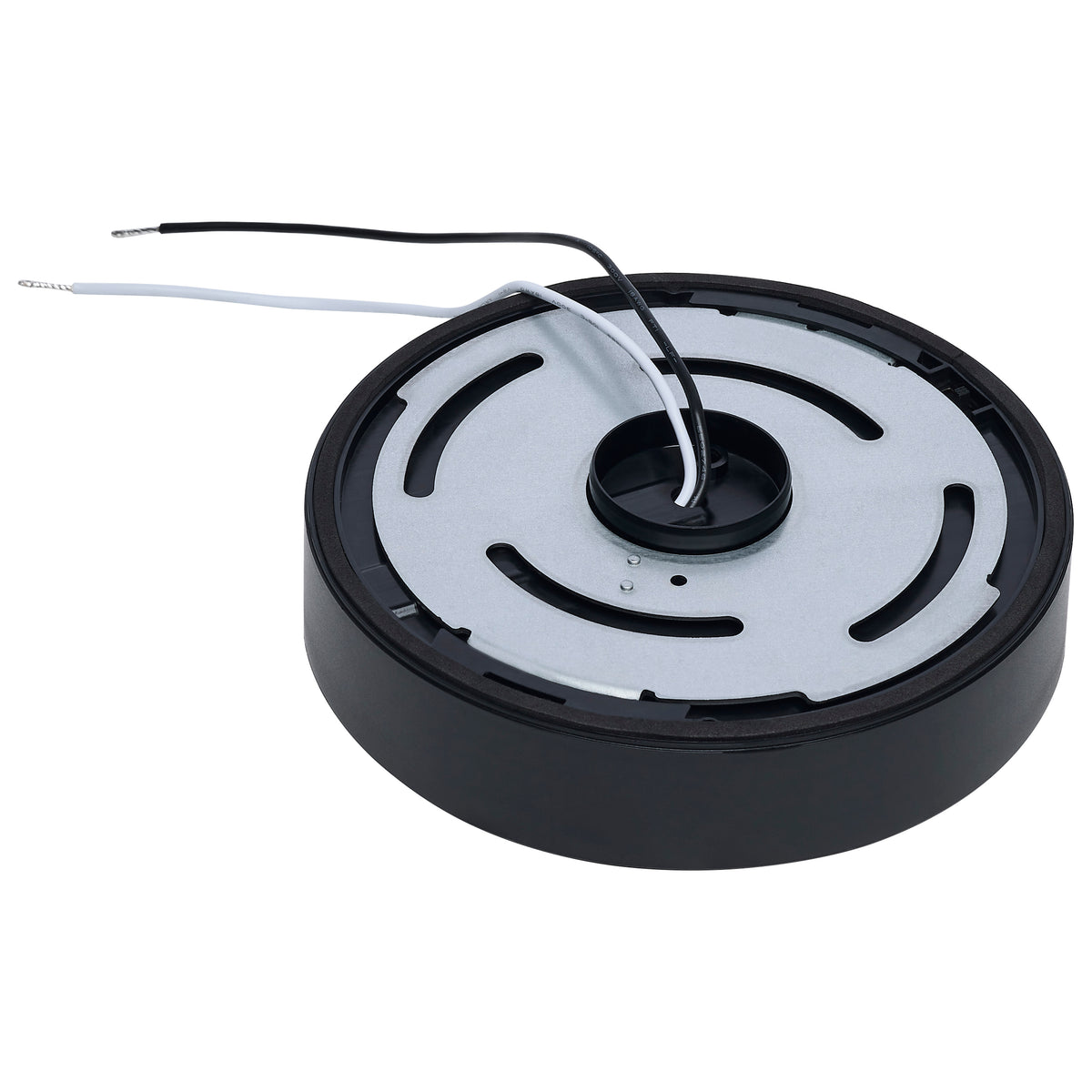 9 Watt 5 Inch Trimless Surface Mount - 27K/3K/35K/4K/5K CCT - Line Voltage Dimmable - Black Finish - 120 Volt