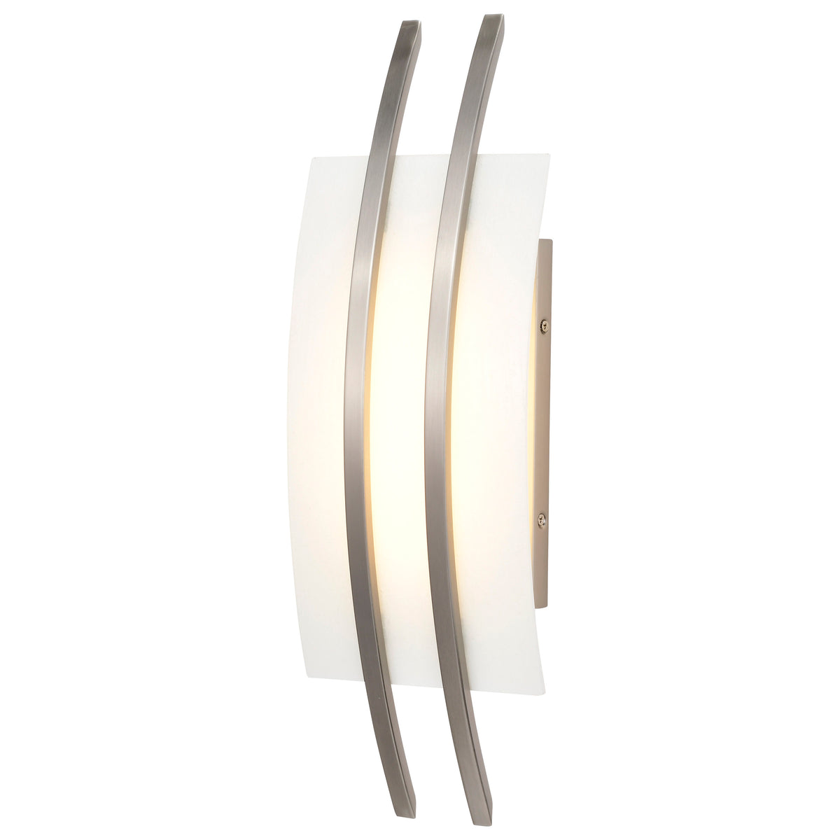 Trax - 1 Module Wall Sconce with Frosted Glass - Brushed Nickel Finish