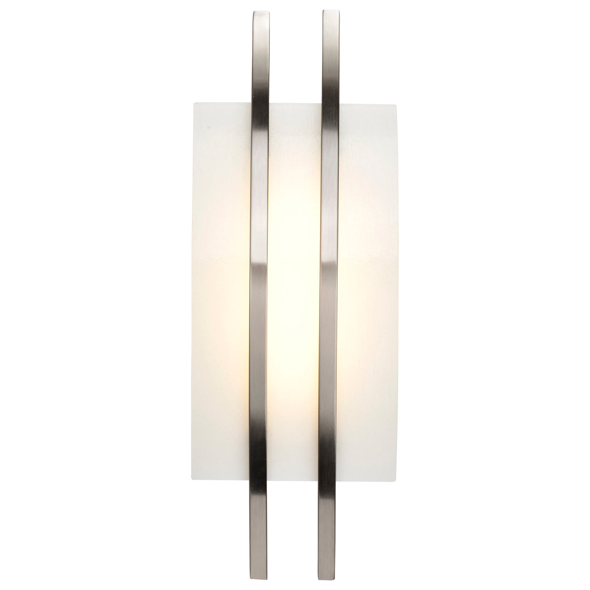 Trax - 1 Module Wall Sconce with Frosted Glass - Brushed Nickel Finish