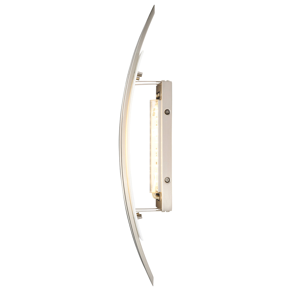 Trax - 1 Module Wall Sconce with Frosted Glass - Brushed Nickel Finish