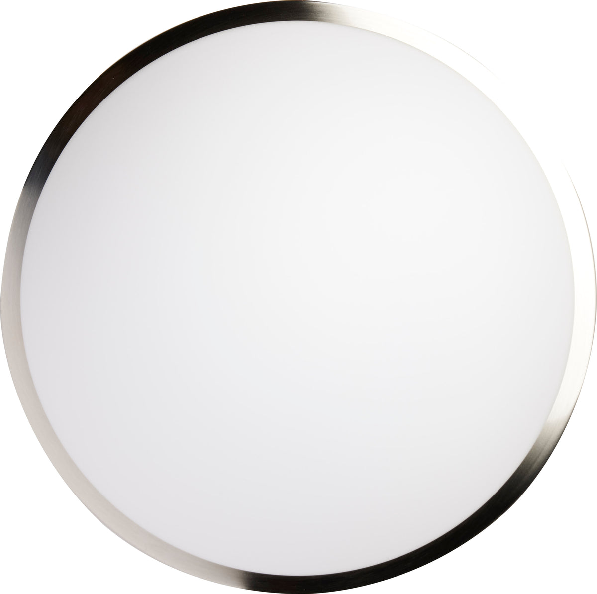 Button LED 17 in. - Flush Mount Fixture - Brushed Nickel Finish - LED Module Included
