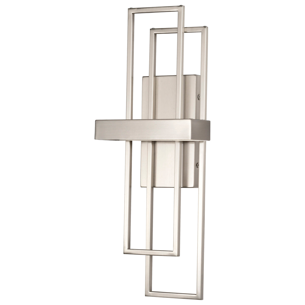 Frame - LED Wall Sconce with Frosted Lens - Brushed Nickel Finish for bedrooms and hallways