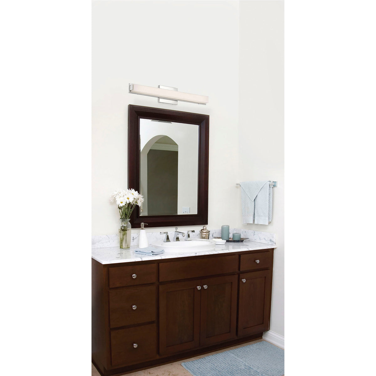 Slick LED 25 in. - Vanity Fixture - Polished Nickel Finish