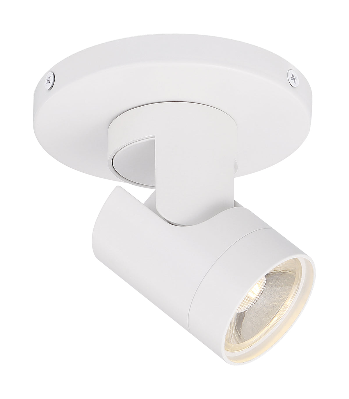 12 Watt - LED - White - Barrel - Monopoint - 3000K - 36 deg. Beam Angle - White Finish product image