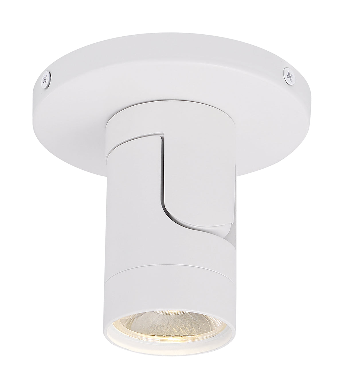 12 Watt - LED - White - Barrel - Monopoint - 3000K - 36 deg. Beam Angle - White Finish