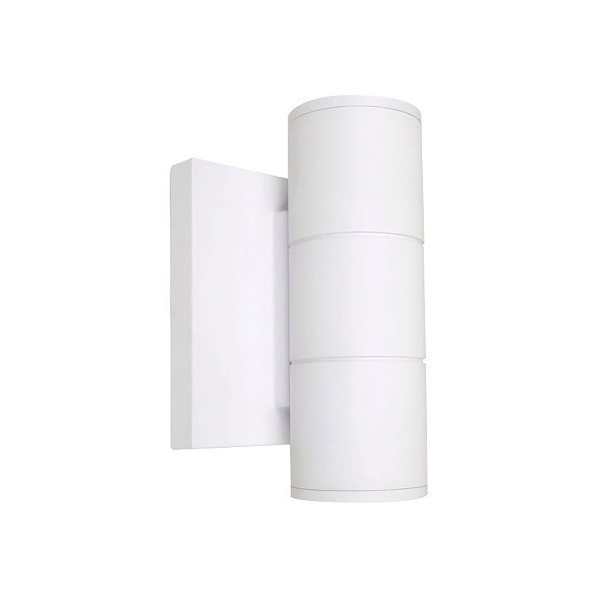 2 Light - LED Small Up and Down Sconce Fixture - White Finish - 10W - 120/277V bulb or fixture view