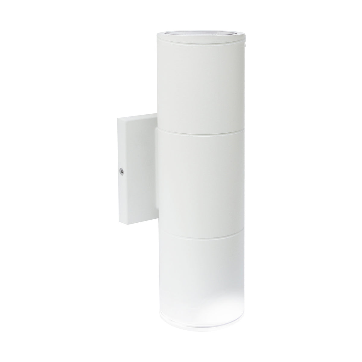 2 Light - LED Large Up and Down Sconce Fixture - White Finish - 20W - 120/277V for outdoor applications and hospitality