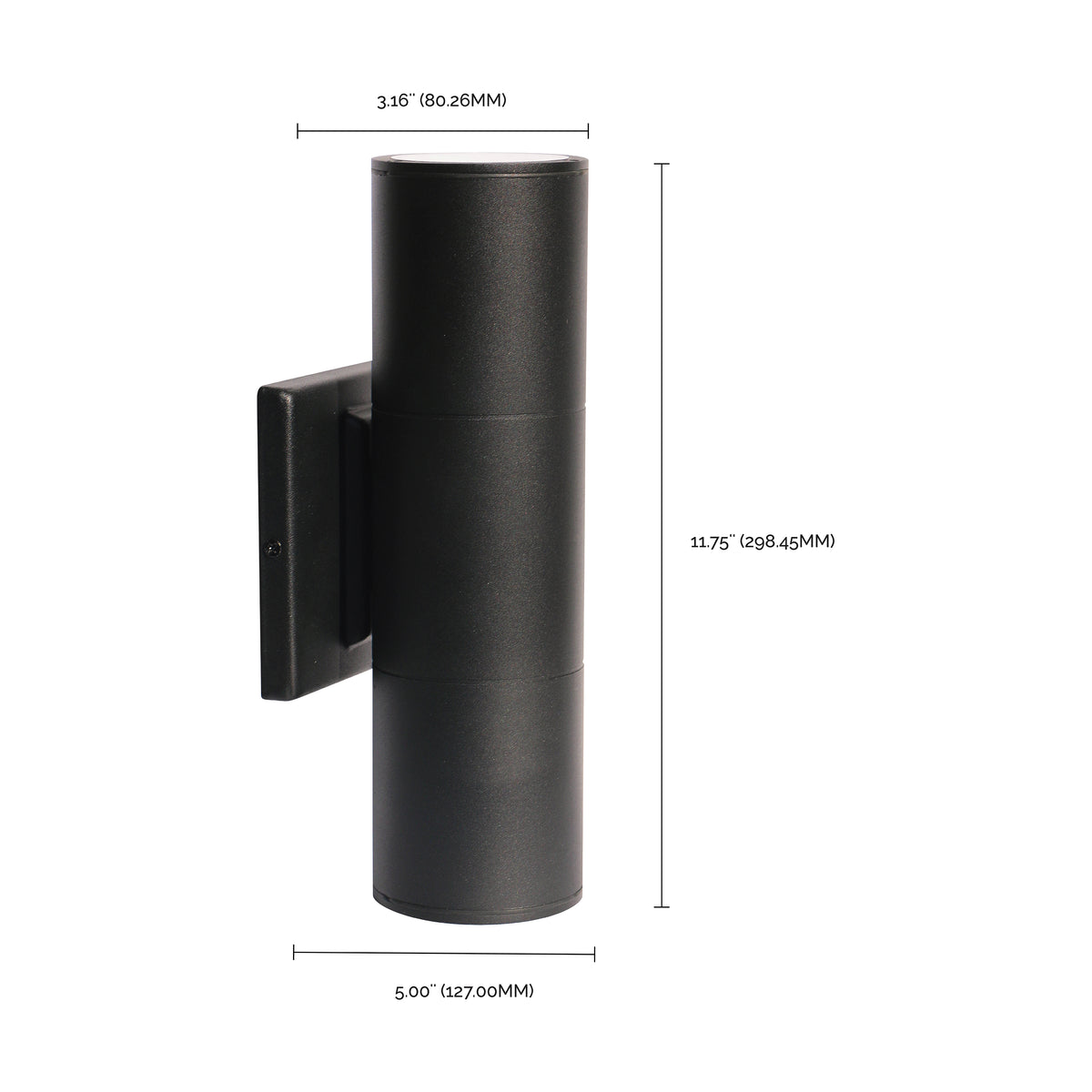 2 Light - LED Large Up and Down Sconce Fixture - Bronze Finish - 20W - 120/277V