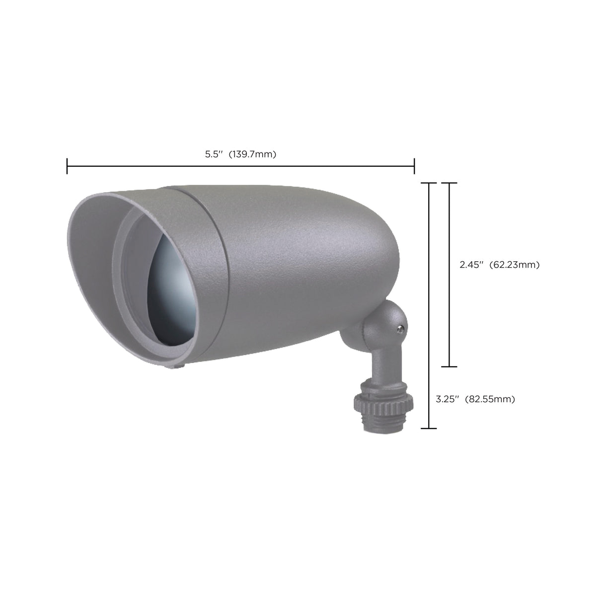 LED Landscape Flood 6W - Light - Gray Finish
