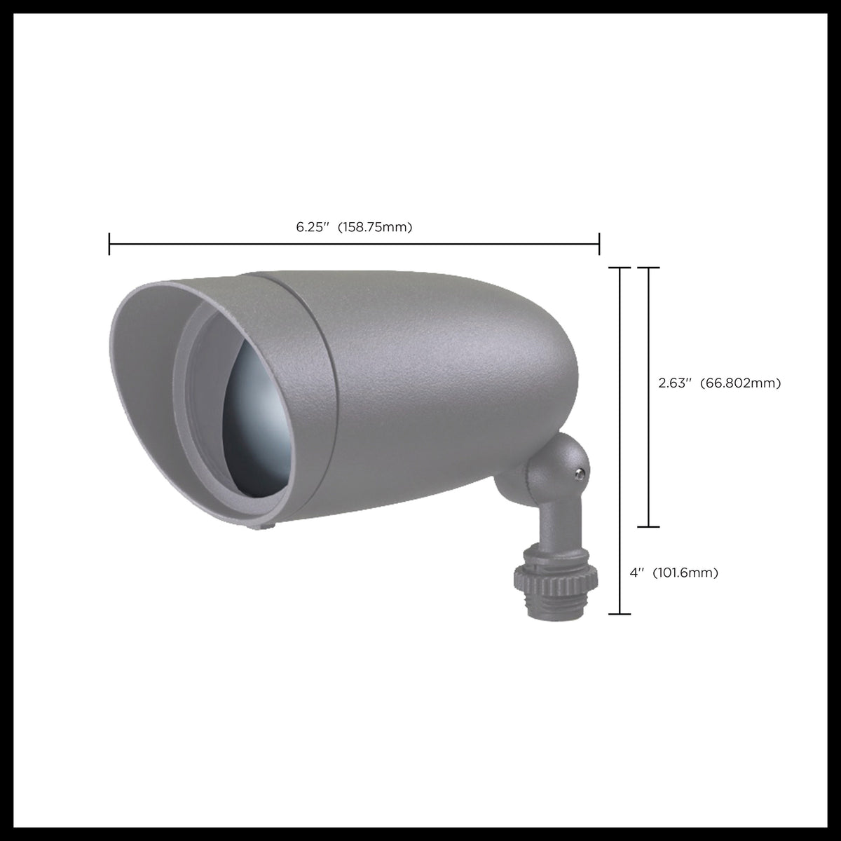 LED Landscape Flood 9W - Light - Gray Finish