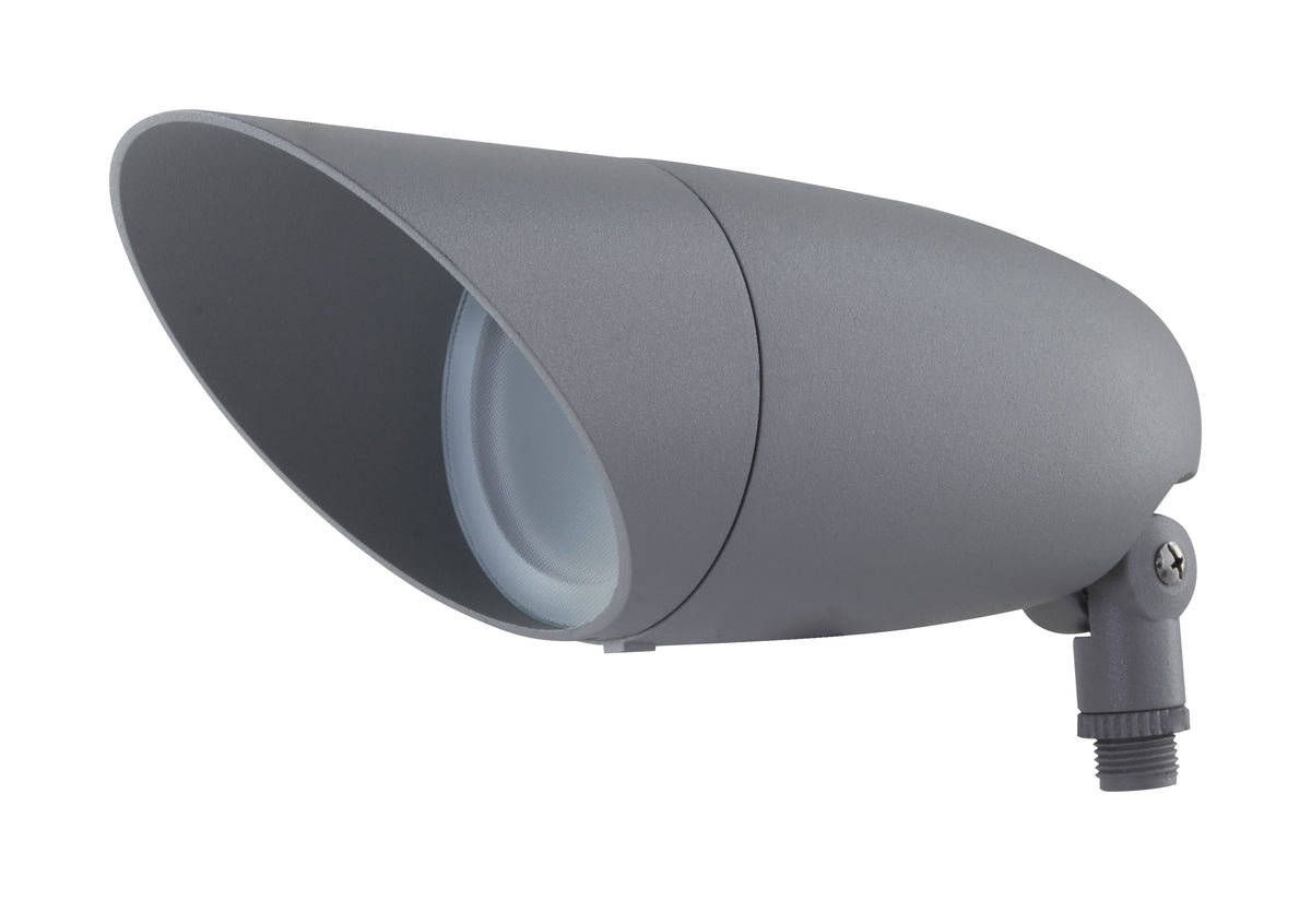 LED Landscape Flood 12 Watt - 3000K - Light Gray Finish bulb or fixture view