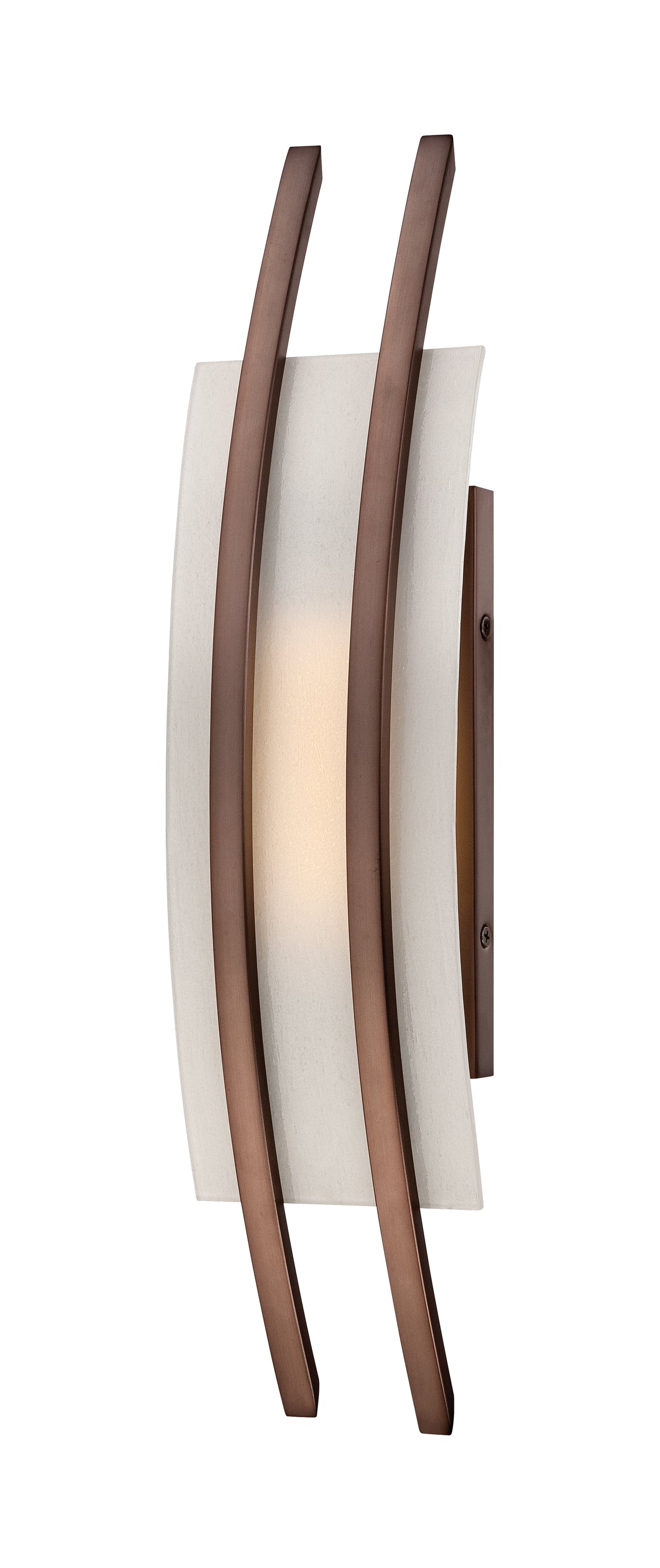 Trax - 1 Module Wall Sconce with Frosted Glass - Hazel Bronze Finish for bedrooms and hallways
