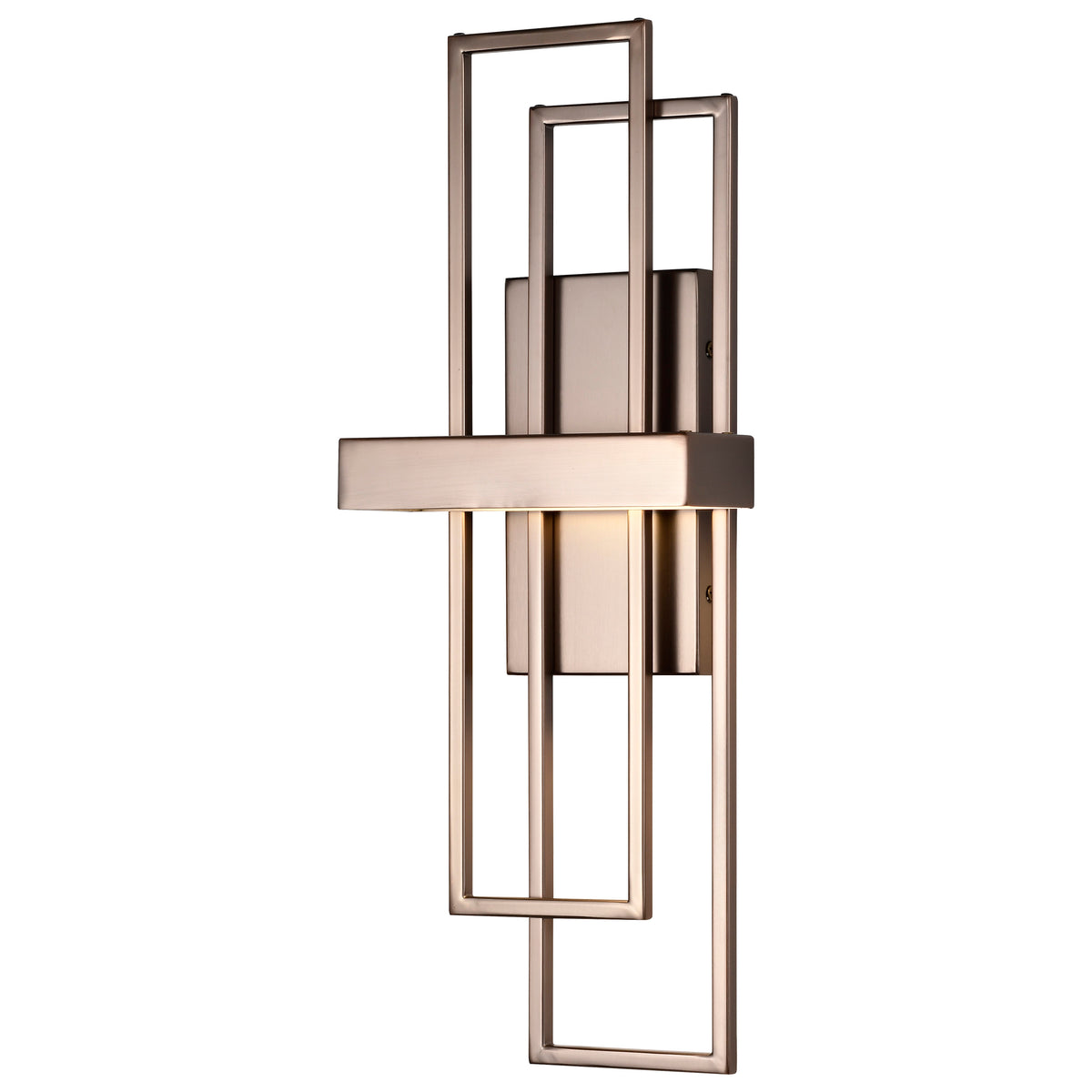 Frame - 1 Module Wall Sconce with Frosted Glass - Hazel Bronze Finish