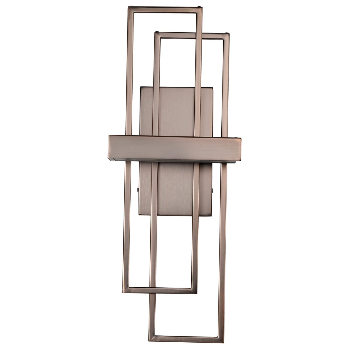 Frame - 1 Module Wall Sconce with Frosted Glass - Hazel Bronze Finish