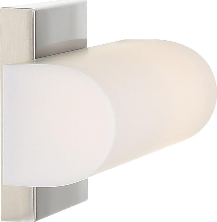 Bend - LED Small Vanity - Brushed Nickel Finish with White Acrylic