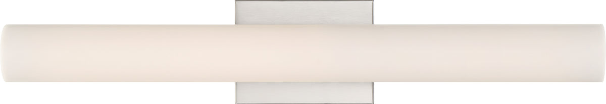 Bend - LED Medium Vanity - Brushed Nickel Finish with White Acrylic for commercial spaces and hospitality spaces