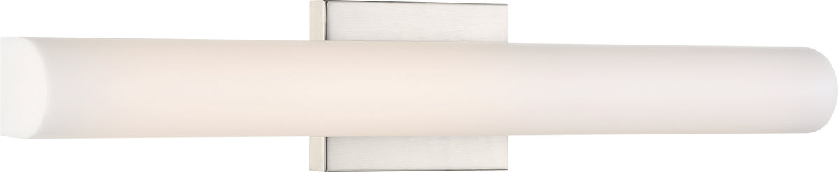 Bend - LED Medium Vanity - Brushed Nickel Finish with White Acrylic