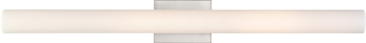 Bend - LED Large Vanity - Brushed Nickel Finish with White Acrylic
