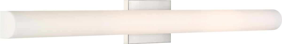 Bend - LED Large Vanity - Brushed Nickel Finish with White Acrylic