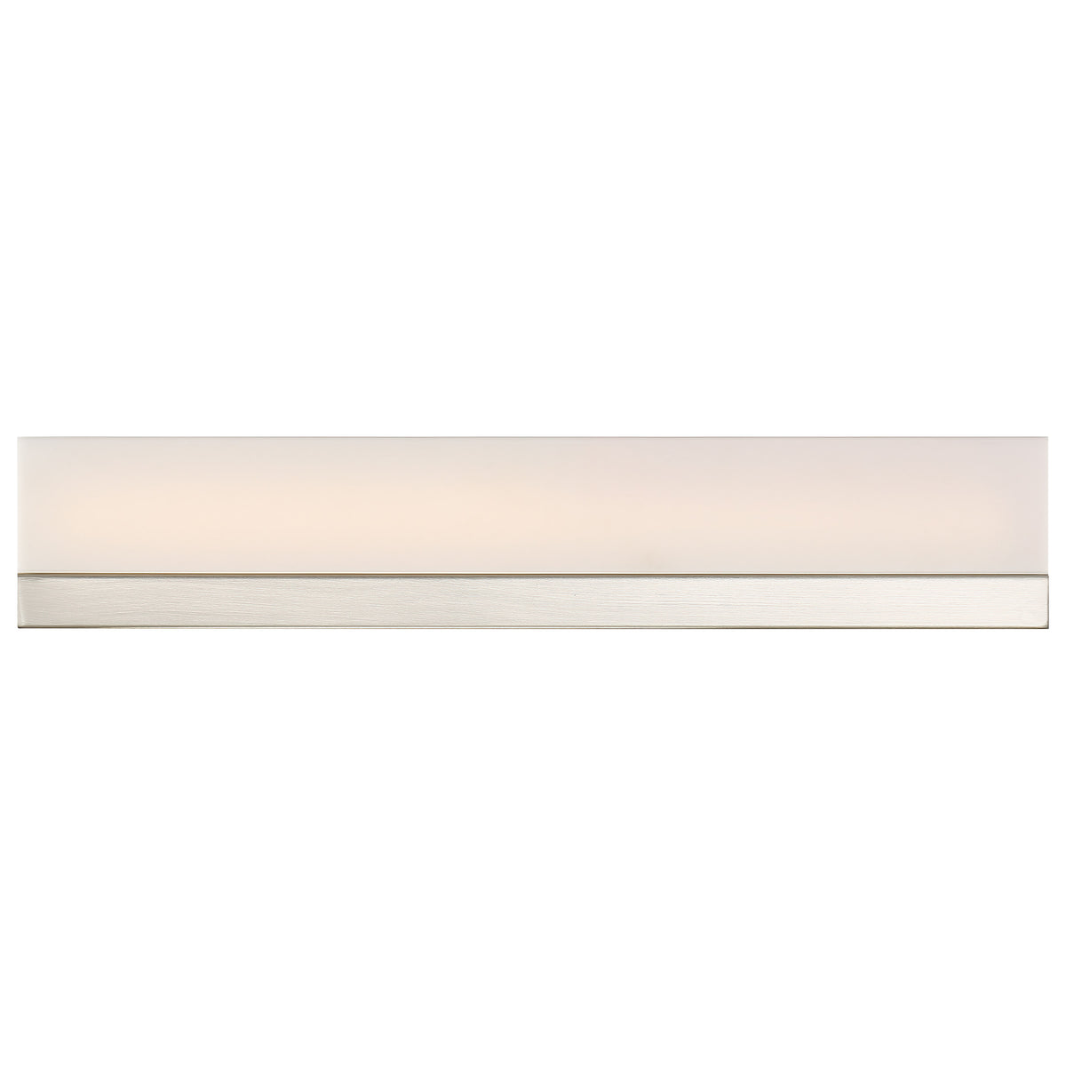 Jackson - LED Medium Vanity - Brushed Nickel Finish with White Acrylic bulb or fixture view