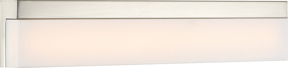Jackson - LED Medium Vanity - Brushed Nickel Finish with White Acrylic
