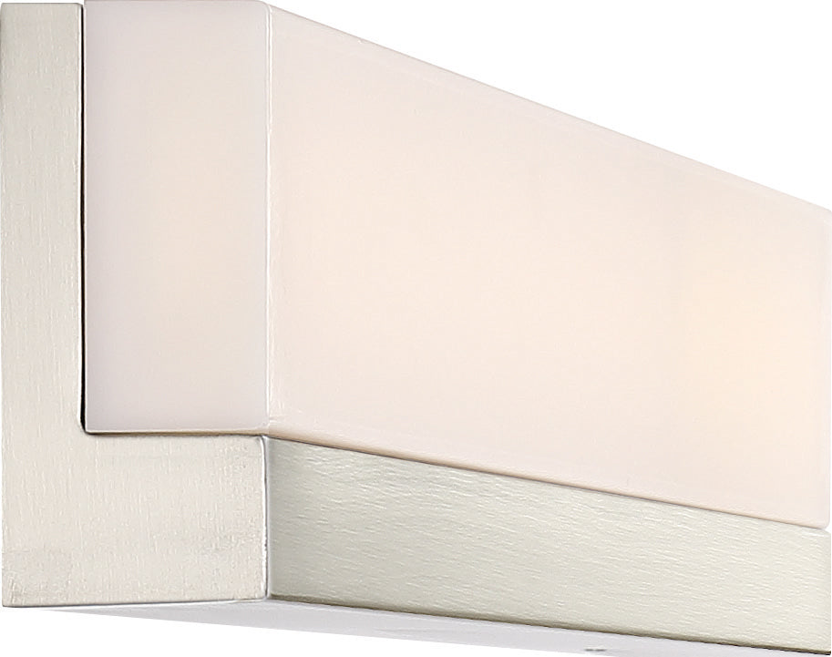 Jackson - LED Large Vanity - Brushed Nickel Finish with White Acrylic