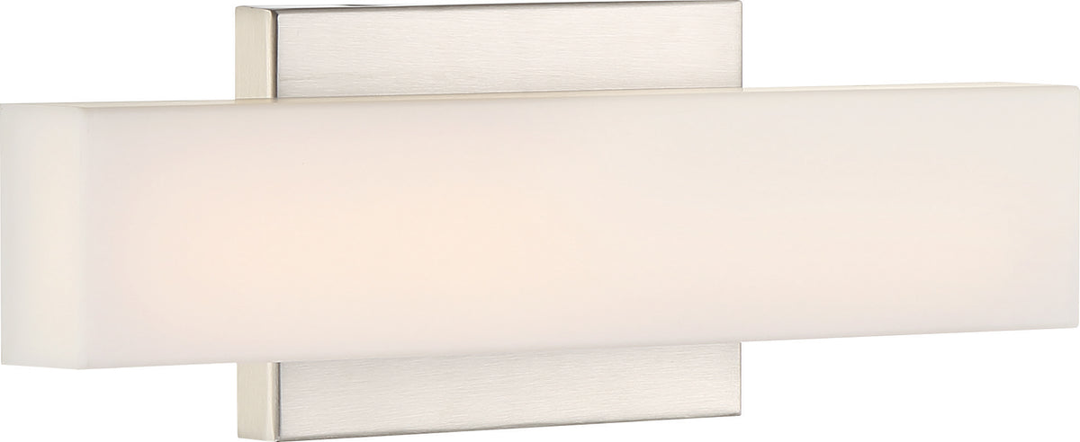 Jess - LED Small Vanity - Brushed Nickel Finish with White Acrylic