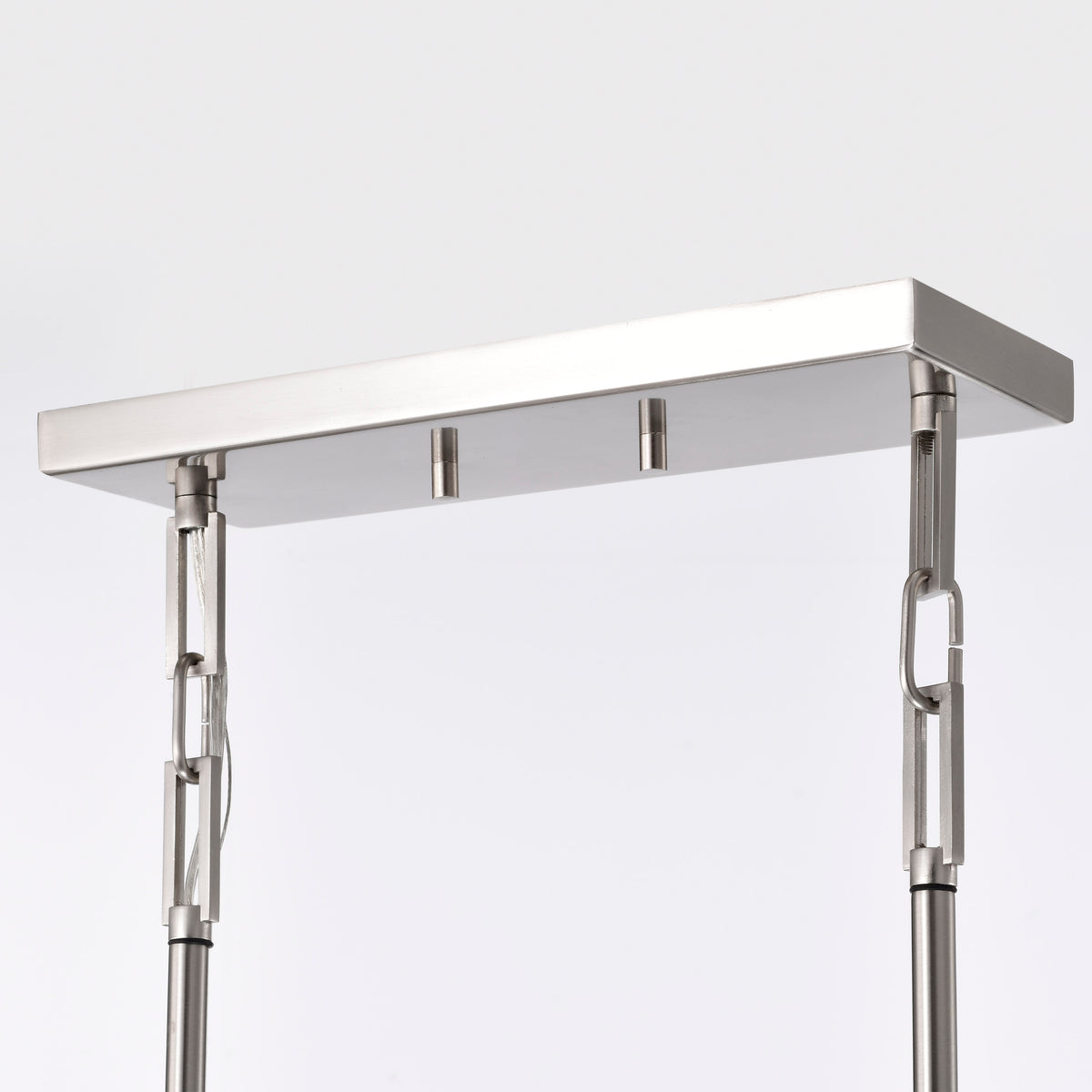 Frame - 3 Module Island Pendant with Frosted Glass - Brushed Nickel Finish