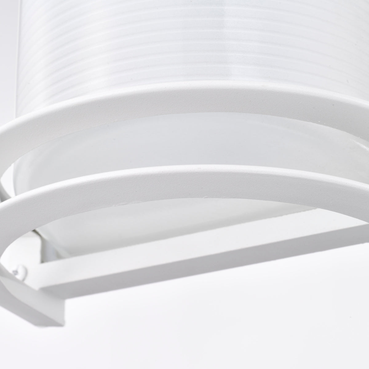 LED Rectangular Bulk Head Fixture - White Finish with White Glass