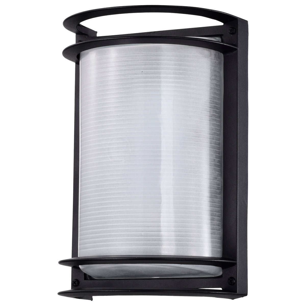 LED Rectangular Bulk Head Fixture - Black Finish with White Glass lighting product