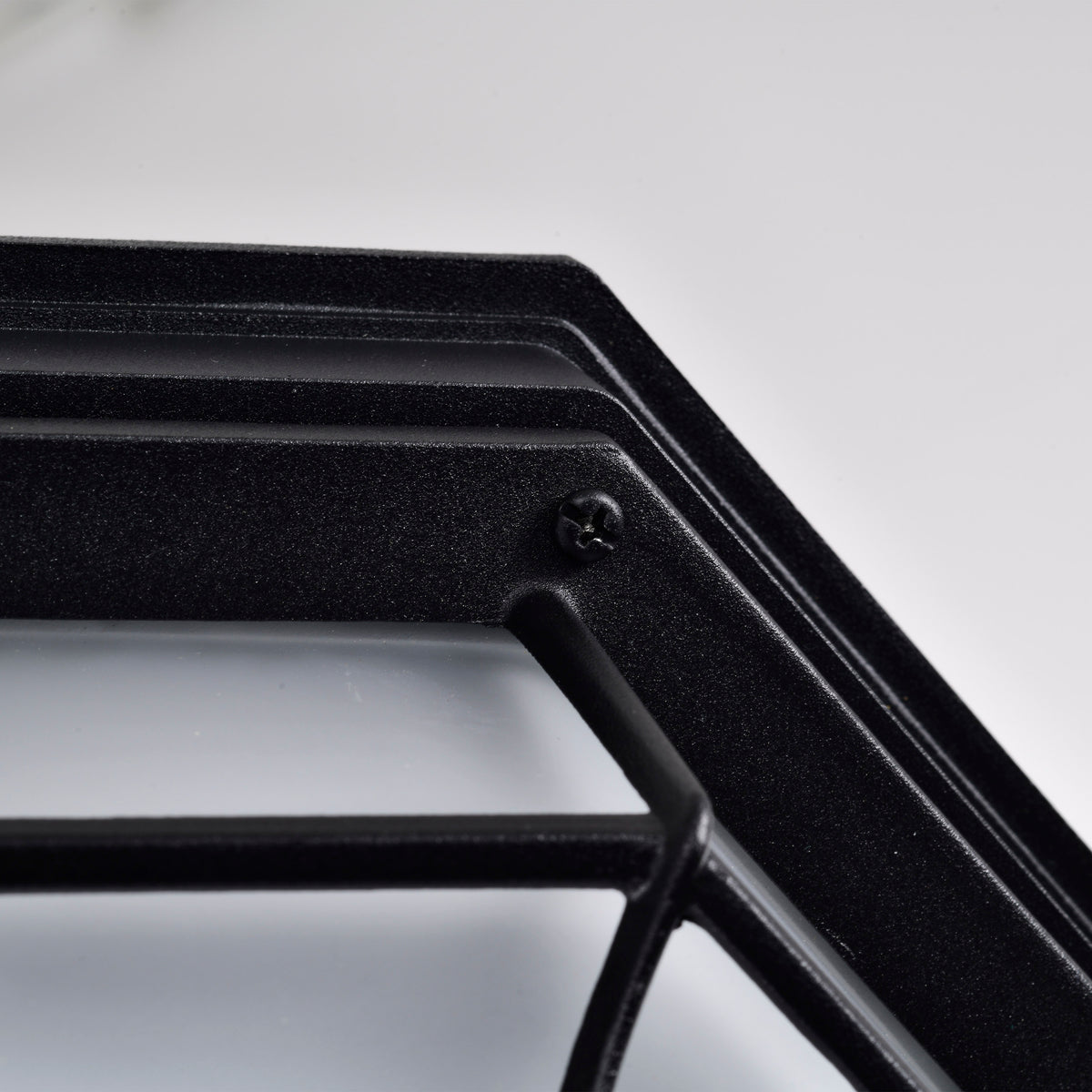 LED Spider Cage Fixture - Black Finish with Frosted Glass
