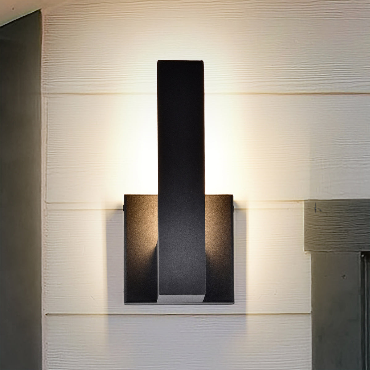 Raven LED Outdoor Sconce - 10 Inch - Textured Matte Black Finish - 8 Watts - 3000K