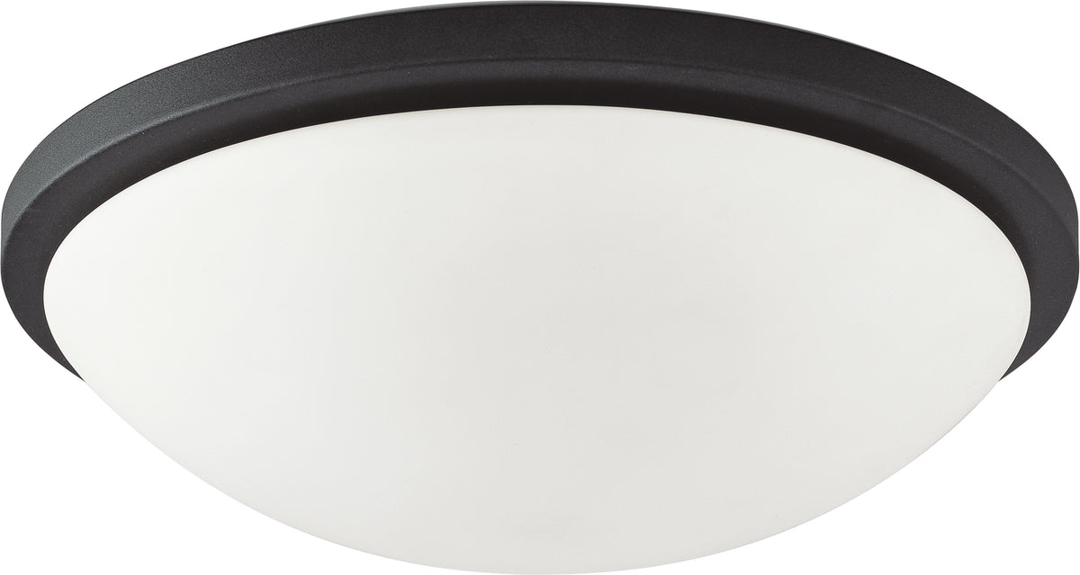 Button LED 11 in. - Flush Mount Fixture - Black Finish