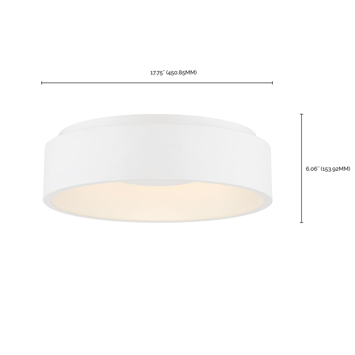 Orbit - 20W LED Flush Mount - White Finish