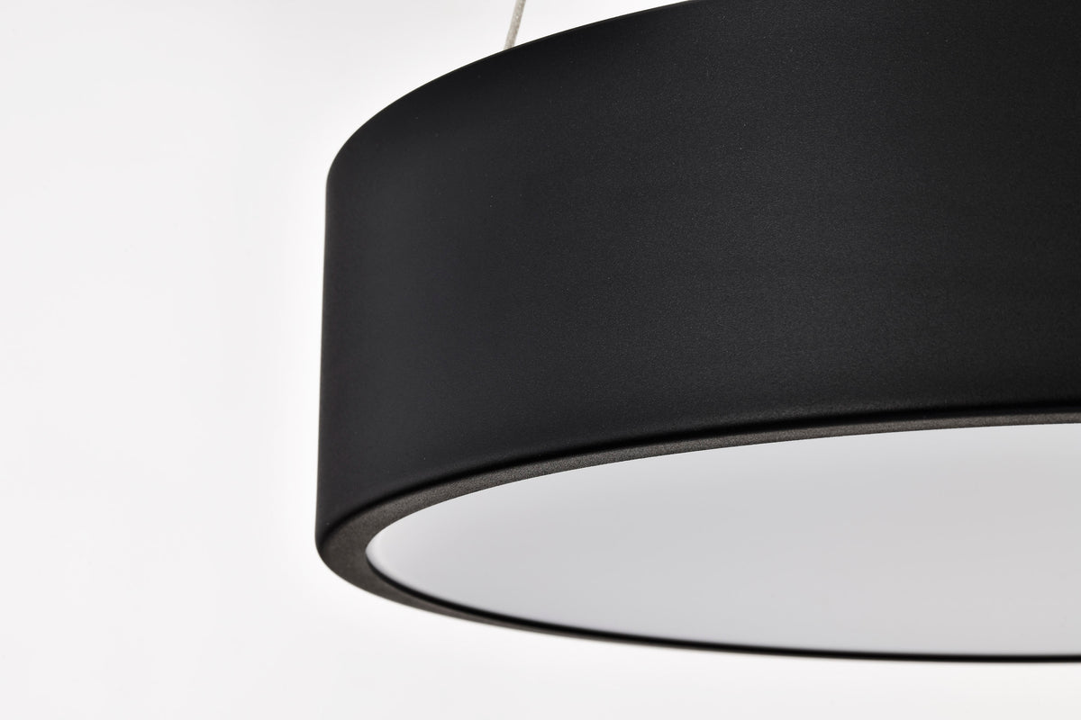 Orbit - 20 Watt LED Pendant - CCT Selectable 3000K/4000K/5000K - Black Finish