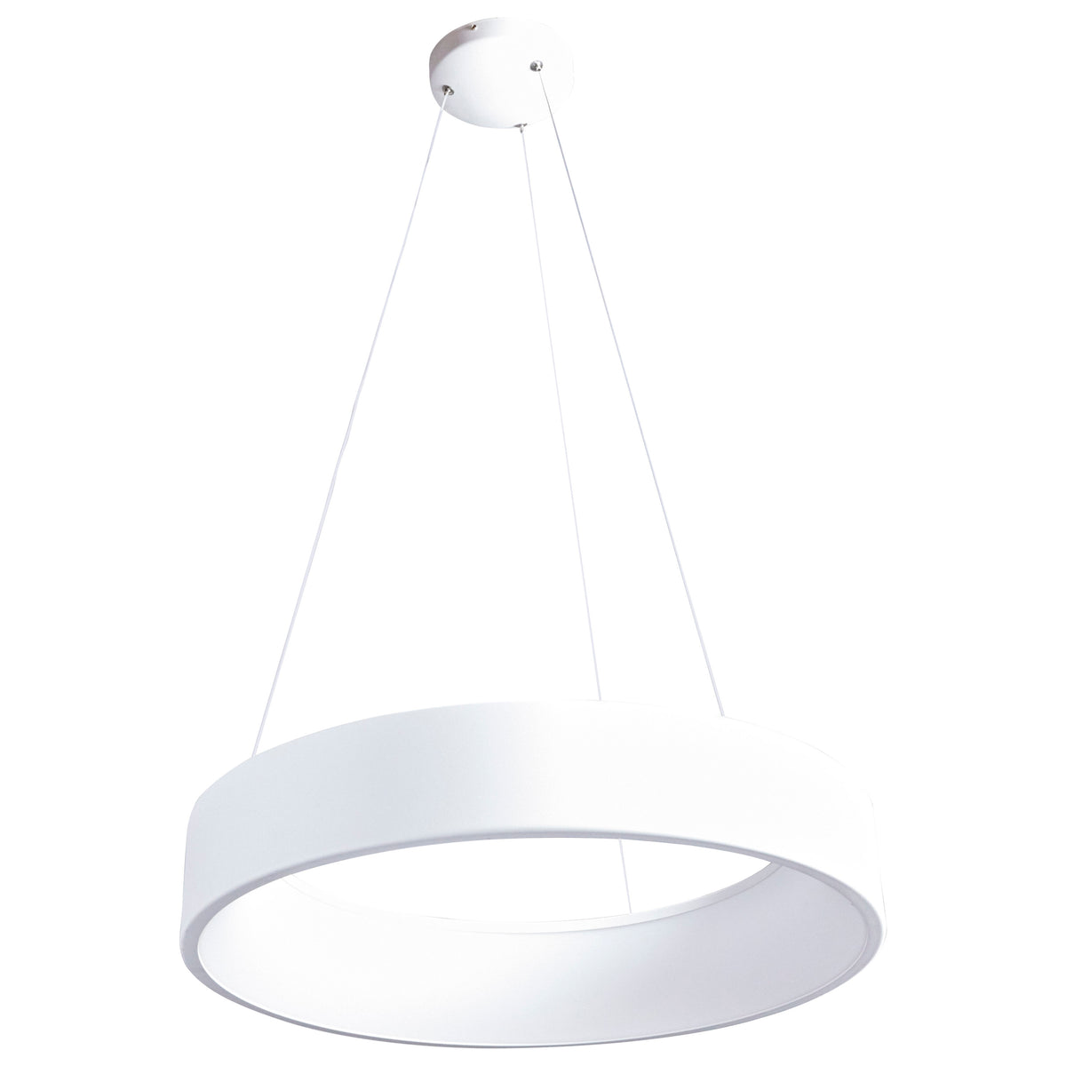 Orbit - 30W LED Pendant - White Finish bulb or fixture view
