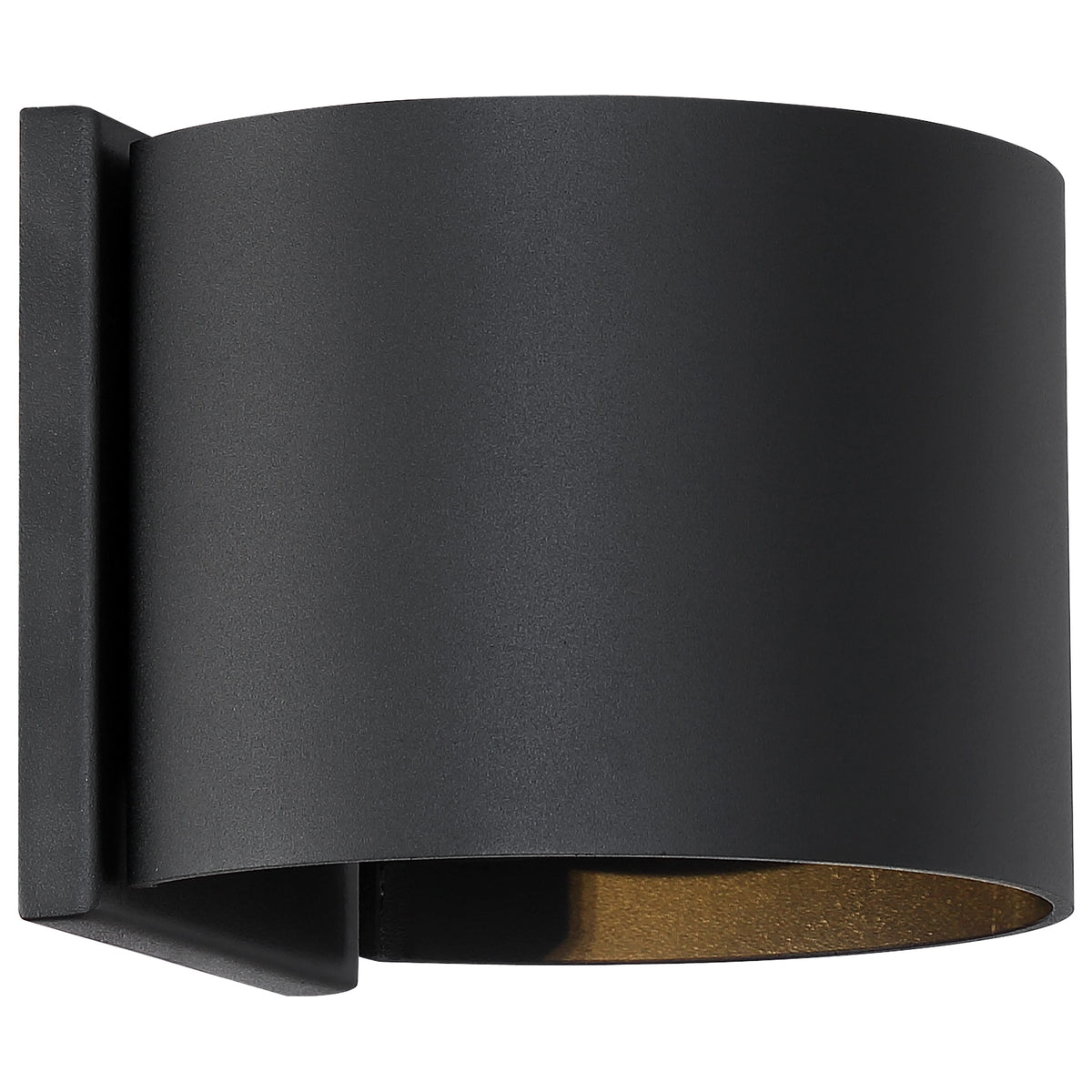 Lightgate - 5 Watt LED Sconce - Matte Black Finish - Round - 3000K