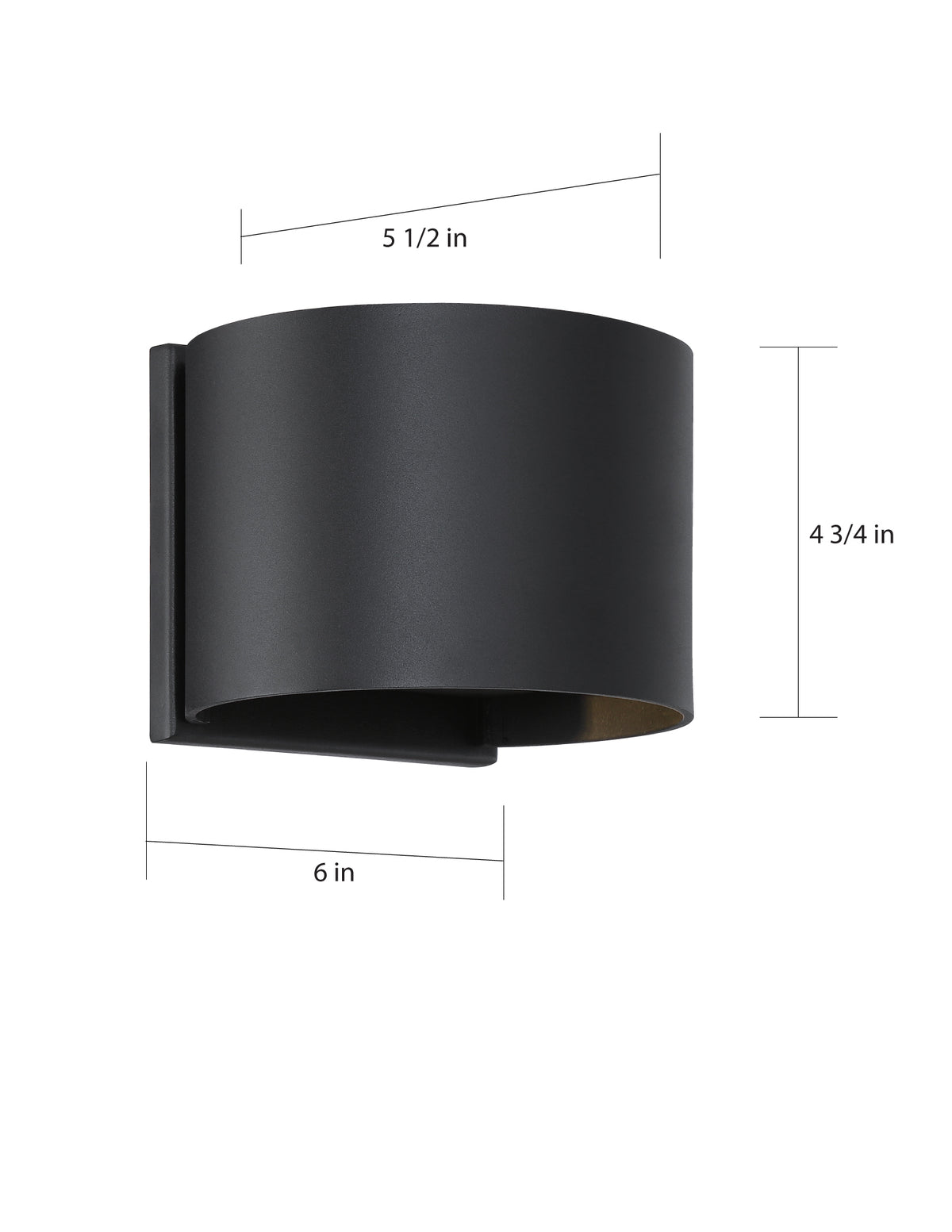 Lightgate - LED Sconce - 5W - Matte Black Finish - 3000K