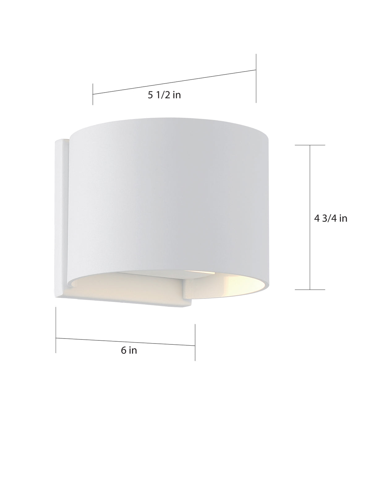 Lightgate - LED Sconce - 5W - Matte White Finish - 3000K