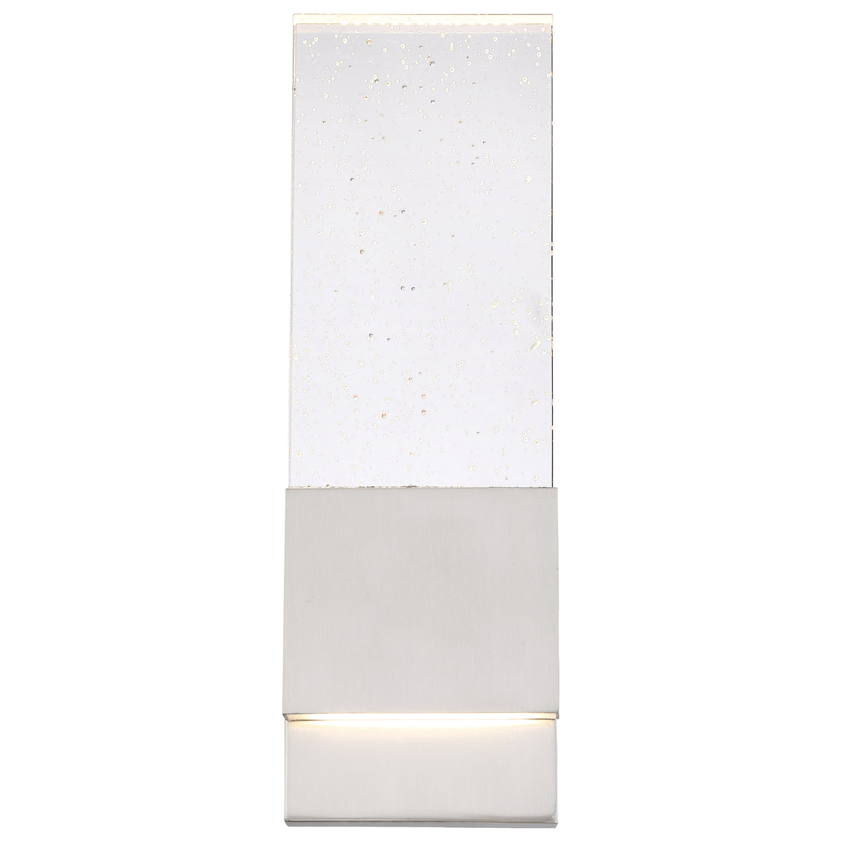 Ellusion - LED Large Wall Sconce - 13W - Polished Nickel Finish with Seeded Glass lighting product