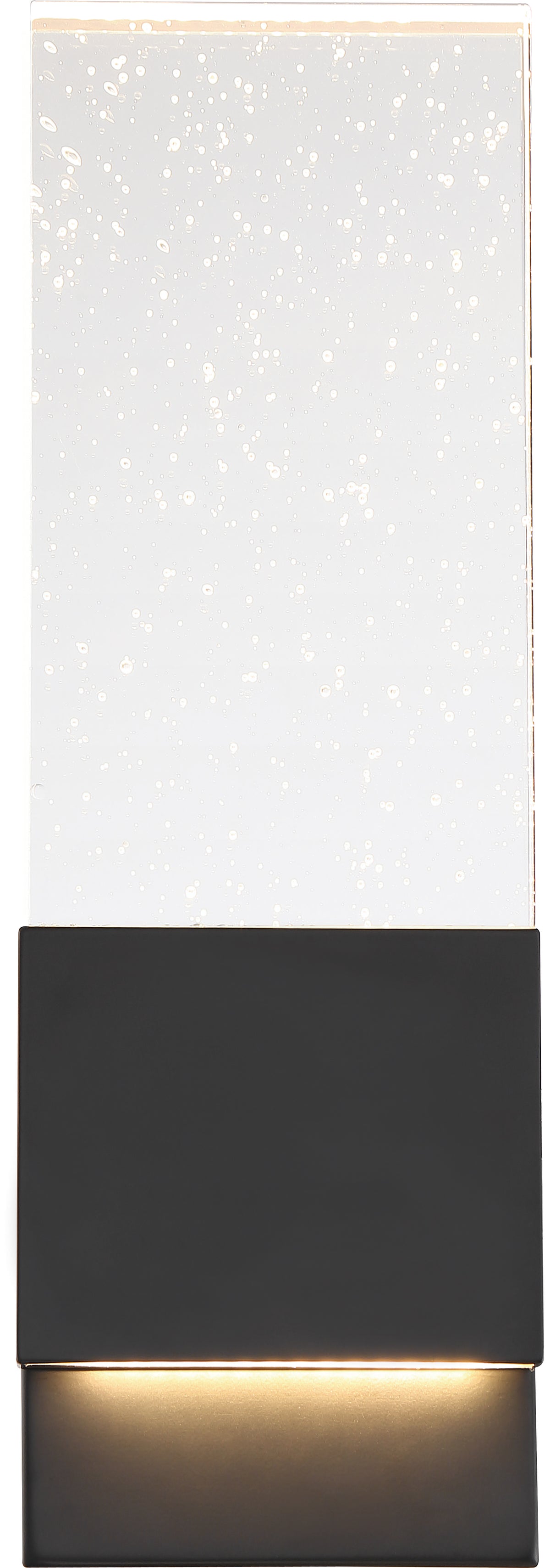 Ellusion - LED Large Wall Sconce - 13W - Matte Black Finish with Seeded Glass bulb or fixture view