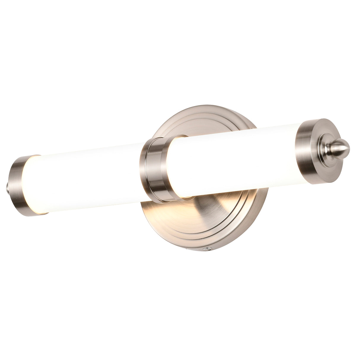 Kagen Small Vanity - LED - Brushed Nickel Finish - White Acrylic Lens