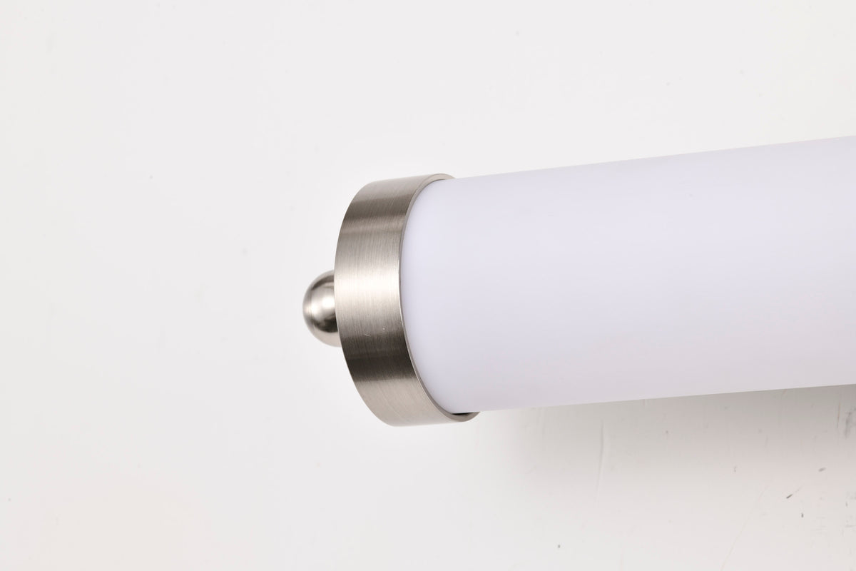 Kagen Small Vanity - LED - Brushed Nickel Finish - White Acrylic Lens