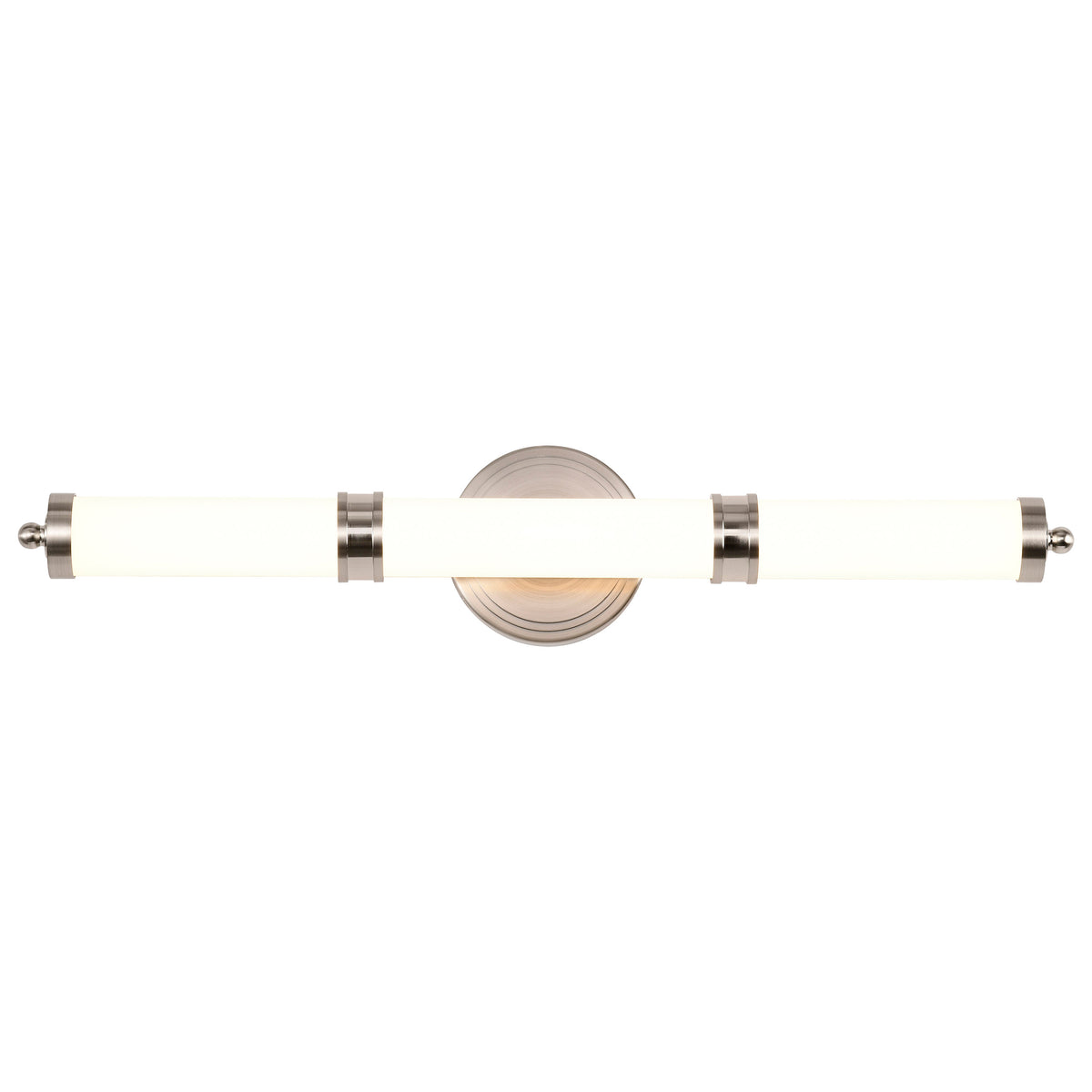 Kagen Medium Vanity - LED - Brushed Nickel Finish - White Acrylic Lens