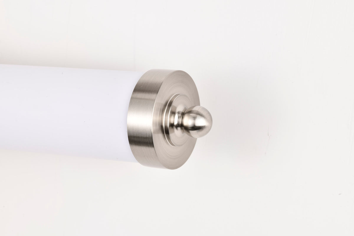 Kagen Medium Vanity - LED - Brushed Nickel Finish - White Acrylic Lens