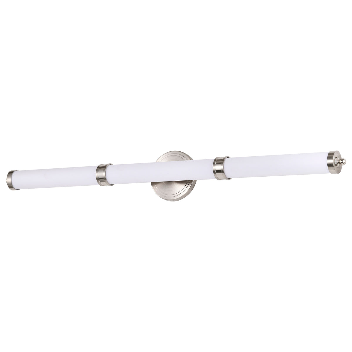 Kagen Large Vanity - LED - Brushed Nickel Finish - White Acrylic Lens for hospitality spaces