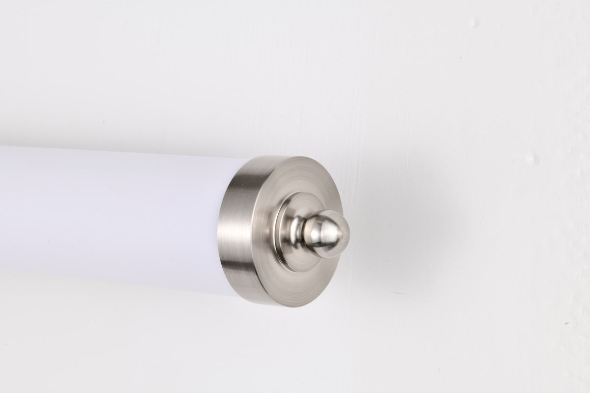 Kagen Large Vanity - LED - Brushed Nickel Finish - White Acrylic Lens