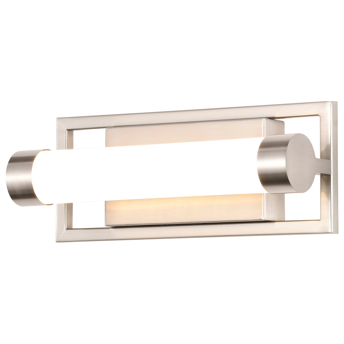 Canal Small Vanity - LED - Brushed Nickel Finish - White Acrylic Lens